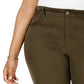 Style & Co Women's Plus Size Tummy-Control Slim-Leg Jeans Olive Size 18W