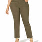 Style & Co Women's Plus Size Tummy-Control Slim-Leg Jeans Olive Size 24W