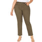 Style & Co Women's Plus Size Tummy-Control Slim-Leg Jeans Green Size 18 W