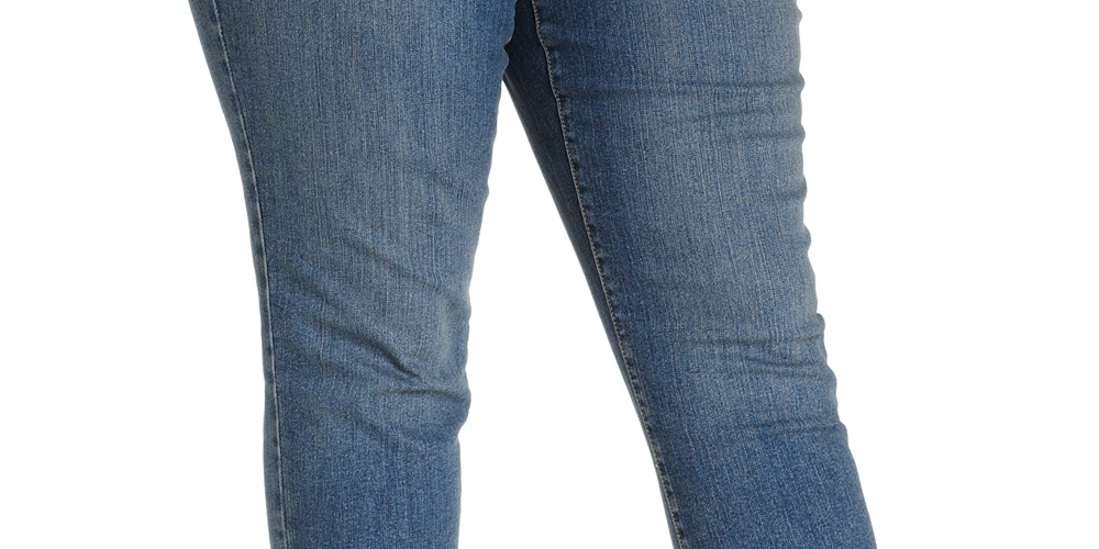 Style & Co Women's Plus Size Tummy-Control Slim-Leg Jeans Blue Size 24