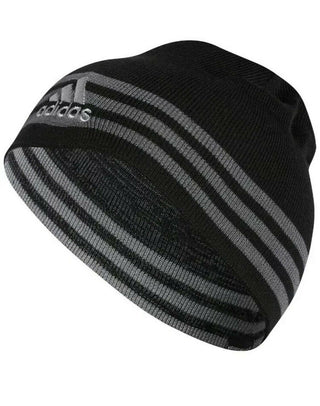 Adidas Men's Eclipse Striped Reversible Beanie Black Size Regular