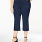 JM Collection Women's Collection Plus Size Capri Pants Blue Size 3X