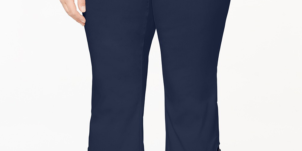 JM Collection Women's Collection Plus Size Capri Pants Blue Size 3X