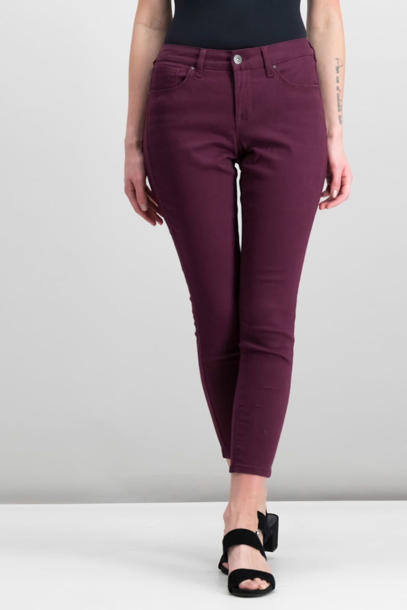Style & Co Women's Curvy-Fit Skinny Jeans Berry Jam Size 16