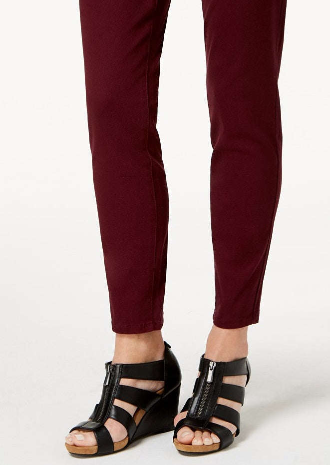 Style & Co Women's Curvy-Fit Skinny Fashion Jeans Berry Size 8