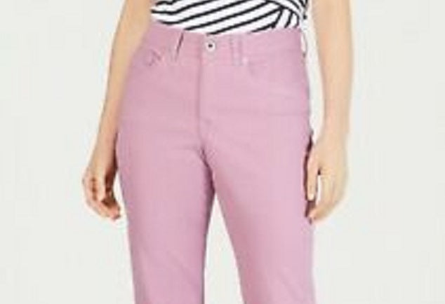 Style & Co Women's Curvy-Fit Skinny Fashion Jeans   Purple Size 14