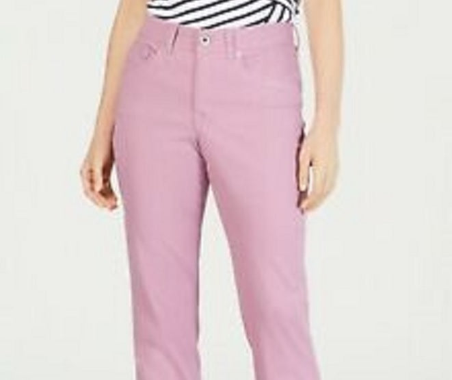 Style & Co Women's Curvy-Fit Skinny Fashion Jeans   Purple Size 14