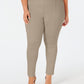 Style & Co Women's Plus Size Seamed Ponte Leggings Brown Size 20
