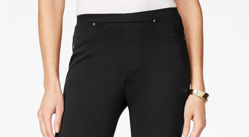 Style & Co.Women's Pull-On Twill Capri Leggings Black Size Small