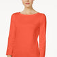 Charter Club Women's Petite Pima Cotton Button-Shoulder Top Red Size Petite Extra Large