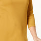 Charter Club Women's Petite Pima Cotton Button-Shoulder Top Yellow Size X-Large