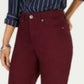 Style & Co Women's Tummy-Control Straight-Leg Fashion Jeans Red Size 18
