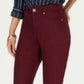 Style & Co Women's Tummy-Control Straight-Leg Fashion Jeans Red Size 6