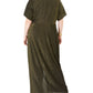 Love Squared Womens Plus Metallic Front Knot Evening Dress Black/Gold Size 2X