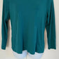 Charter Club Women's Pima Cotton Long-Sleeve Top  Green Size Medium