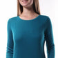 Charter Club Women's Pima Cotton Long-Sleeve Top Green Size Small