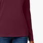 Charter Club Women's Pima Cotton Long-Sleeve Top Red Size Small