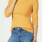 Charter Club Women's Pima Cotton Long-Sleeve Top Gold Size Large