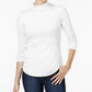 Charter Club Women's Cotton Mock-Neck Top White Size XX-Large