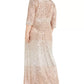 R & M Richards Women's Plus Size Sequined Surplice Gown Brown Size 18W