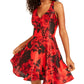 City Studios Juniors' Cutout-Back Fit & Flare Dress Red Size 3