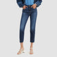 Levi's Women's 724 Raw-Hem Cropped Straight-Leg Jeans Blue Size Small