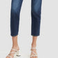 Levi's Women's 724 Raw-Hem Cropped Straight-Leg Jeans Blue Size Small