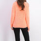 Freshman Juniors Fuzzy V-Neck Sweater Orange Size Extra Small