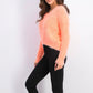 Freshman Juniors Fuzzy V-Neck Sweater Orange Size Extra Small