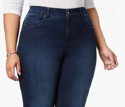 Charter Club Women's Plus Size & Petite Plus Size Lexington Tummy-Control Straight-Leg Jeans Blue Size 26W