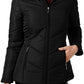 Maralyn & Me Women's Juniors' Hooded Faux-Fur-Trim Puffer Coat Black Size X-Small