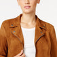 Style & Co Women's Faux-Suede Moto Jacket Brown Size Large