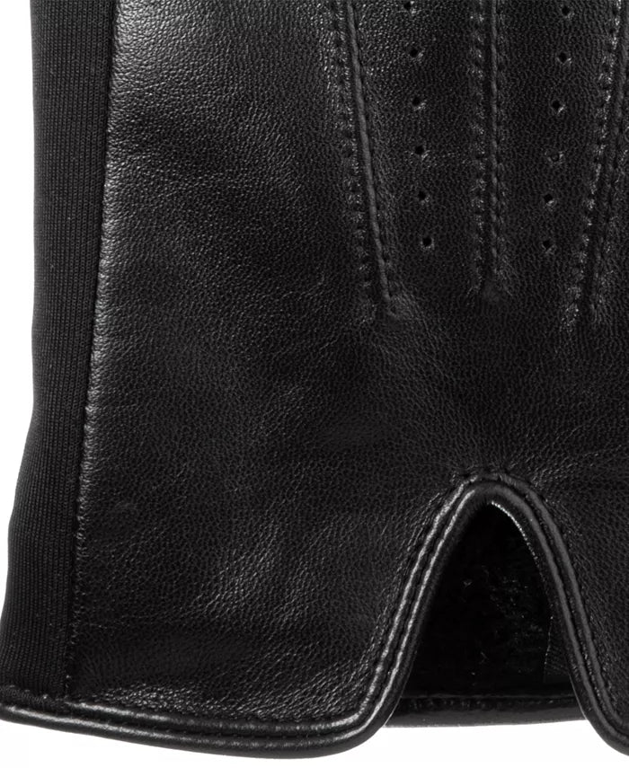 Isotoner Signature Men's Stretch Leather Gloves Black Size Large