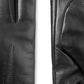 Isotoner Men's Leather Sleek Heat Leather Gloves Black Size Large