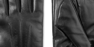 Isotoner Men's Leather Sleek Heat Leather Gloves Black Size Large