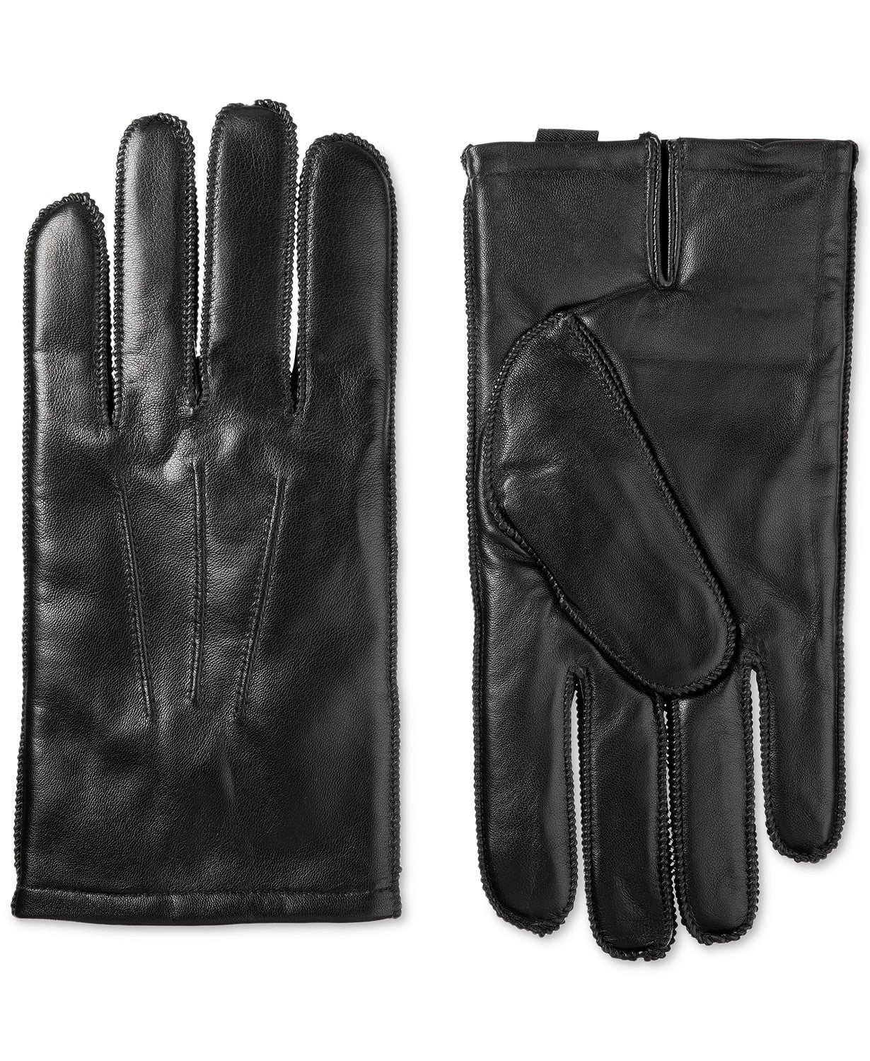 Isotoner Signature Men's Thermaflex Leather Gloves Black Size Extra Large
