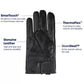 Isotoner Signature Men's Thermaflex Leather Gloves Black Size Extra Large