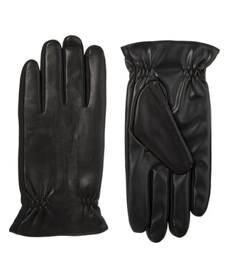 Isotoner Men's Winter Gloves ThermaFlex Solid Leather Black XL