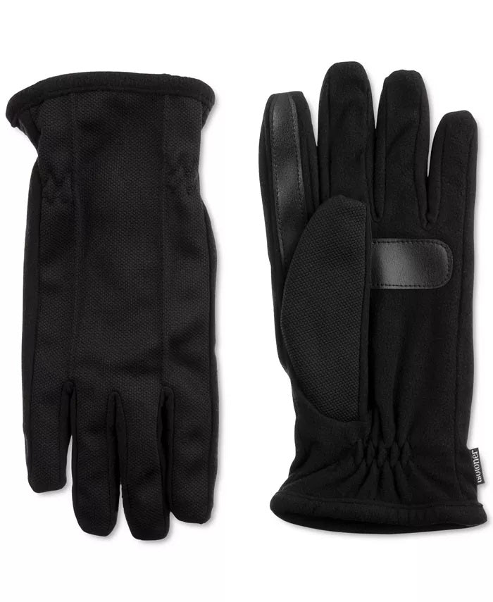 Isotoner Signature Men's Stretch Smartouch Gloves Black - Size Large