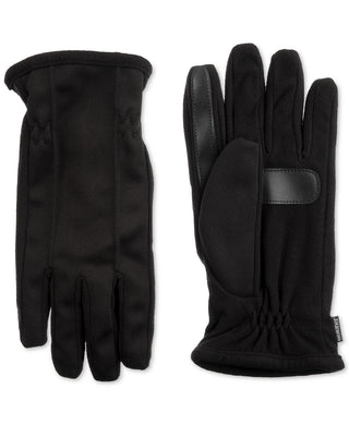 Isotoner Signature Men's Stretch smarTouch Gloves Black Size Large