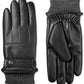 Isotoner Signature Men's Faux-Leather Sleekheat Gloves Black Size Large