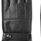 Isotoner Signature Men's Faux-Leather Sleekheat Gloves Black Size Large