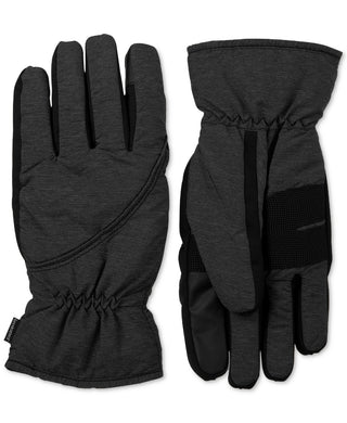 Isotoner Signature Men's Sleek Heat Waterproof Gloves Black Size Medium