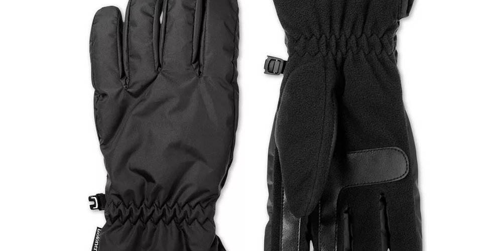 Isotoner Signature Men's Everyday Touchscreen Gloves Gray Size Medium