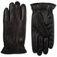 Isotoner Mens Faux Leather Fleece Lined Driving Gloves Black L