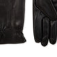 Isotoner Mens Faux Leather Fleece Lined Driving Gloves Black L