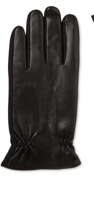 Isotoner Signature Men's Sleekheat Faux Nappa Gloves Black Size X-Large