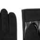 Isotoner Signature Mens Sleek Heat Faux Leather Plaid Driving Gloves Black Size Medium