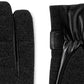 Isotoner Signature Men's Faux-Wool Smartouch Gloves Black Size Medium