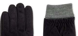 Isotoner Mens Microfiber SmartDri Winter Gloves Black XL